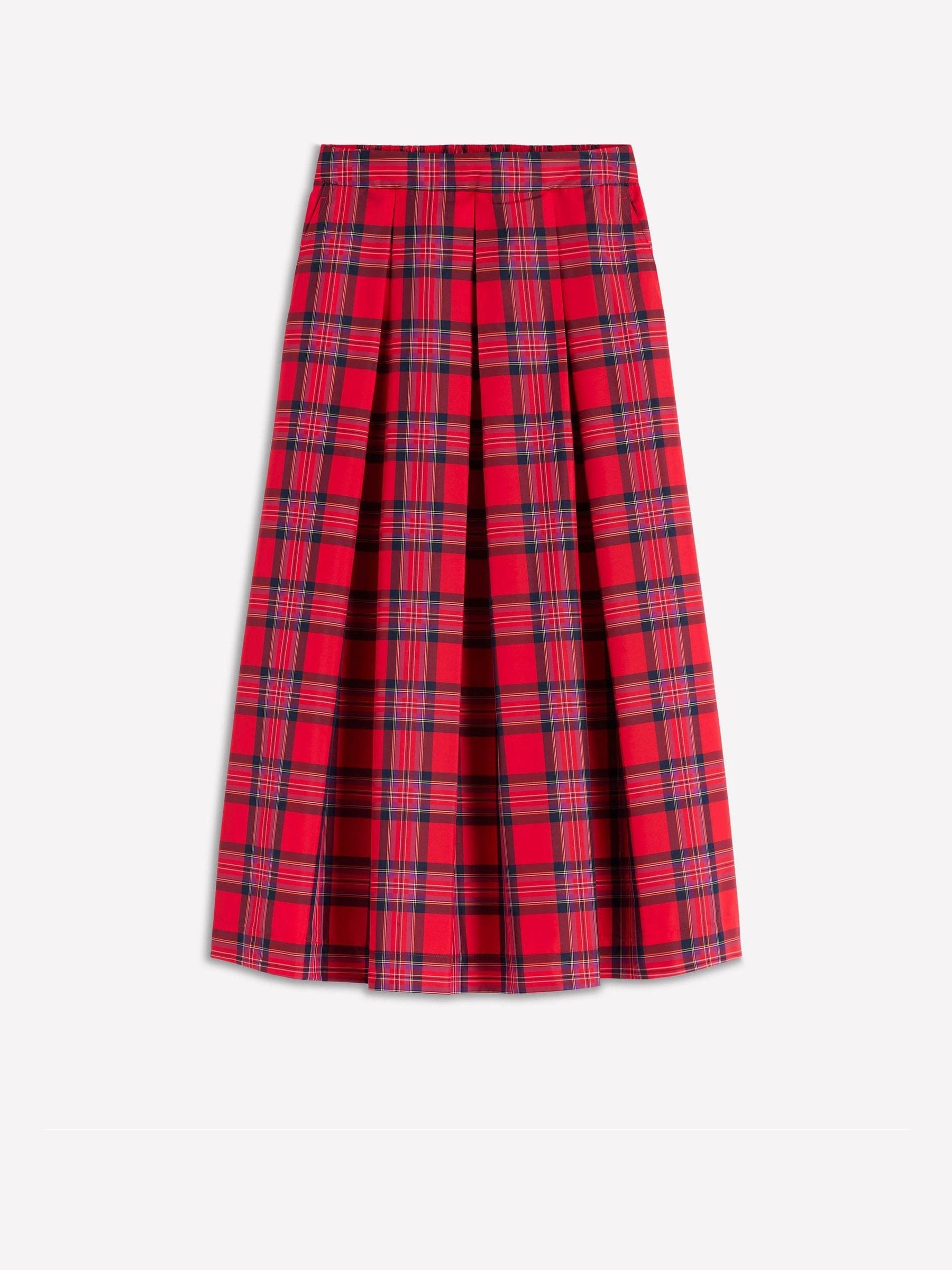 Buy Boden Red Verity Tartan Midi Skirt from Next USA