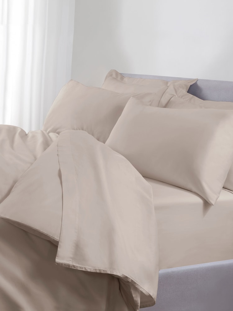 The Linen Consultancy Latte TLC 5 Star Hotel Concept 500TC Cotton Sateen Duvet Cover - Image 1 of 2