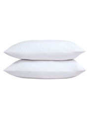 The Linen Consultancy White 5 Star Hotel Concept 500TC Cotton Sateen Stand Pillowcase Pair - Image 1 of 3