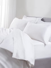 The Linen Consultancy White 5 Star Hotel Concept 250TC Cotton Percale Flat Sheet - Image 1 of 2