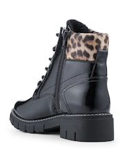 Pavers Black Zip & Lace-Up Ankle Boots - Image 3 of 5