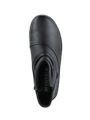 Pavers Black Wide Fit Leather Ankle Boots - Image 4 of 5