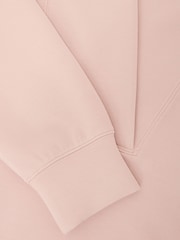 Reiss Pale Pink Annabel Premium Interlock Shawl-Neck Sweatshirt with Modal - Image 6 of 6