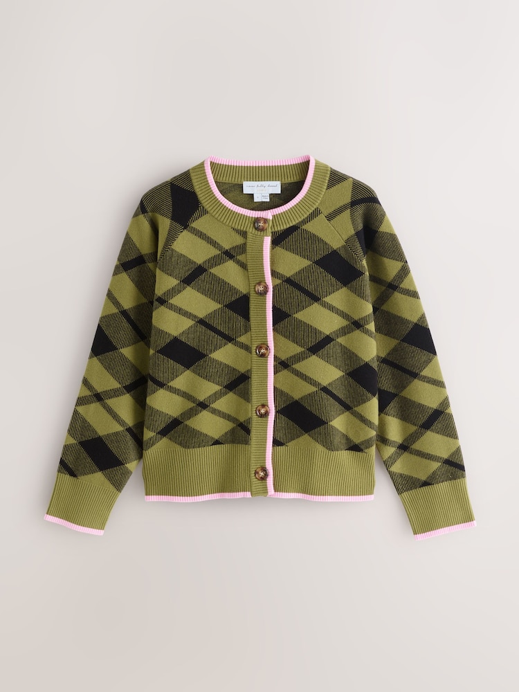 Never Fully Dressed Green Tartan Cheryl Cardigan - Image 1 of 8 Never Fully Dressed Green Tartan Cheryl Cardigan - Image 1 of 8