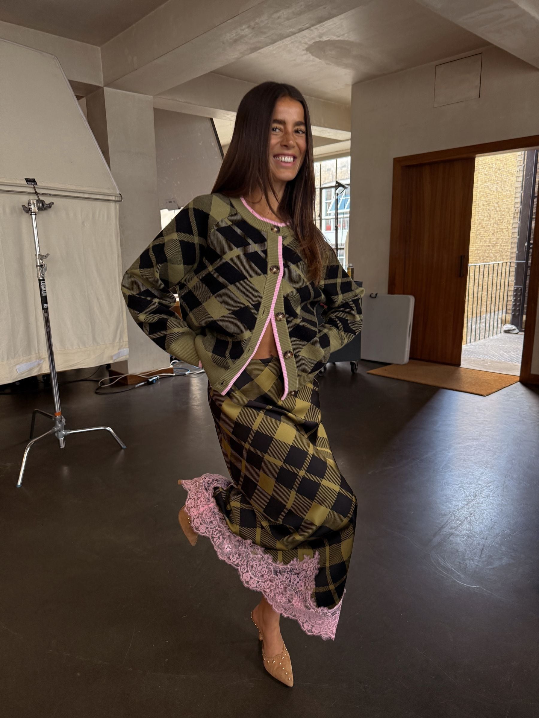 Buy Never Fully Dressed Green Tartan Cheryl Cardigan from Next