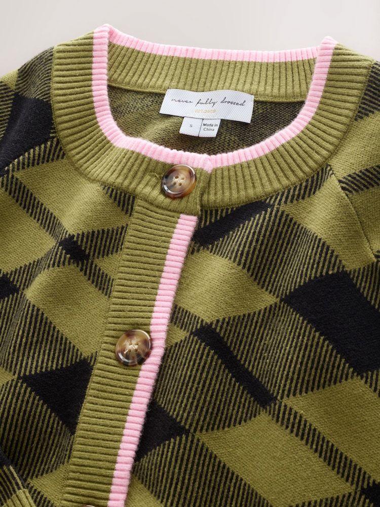Never Fully Dressed Green Tartan Cheryl Cardigan - Image 8 of 8 Never Fully Dressed Green Tartan Cheryl Cardigan - Image 8 of 8