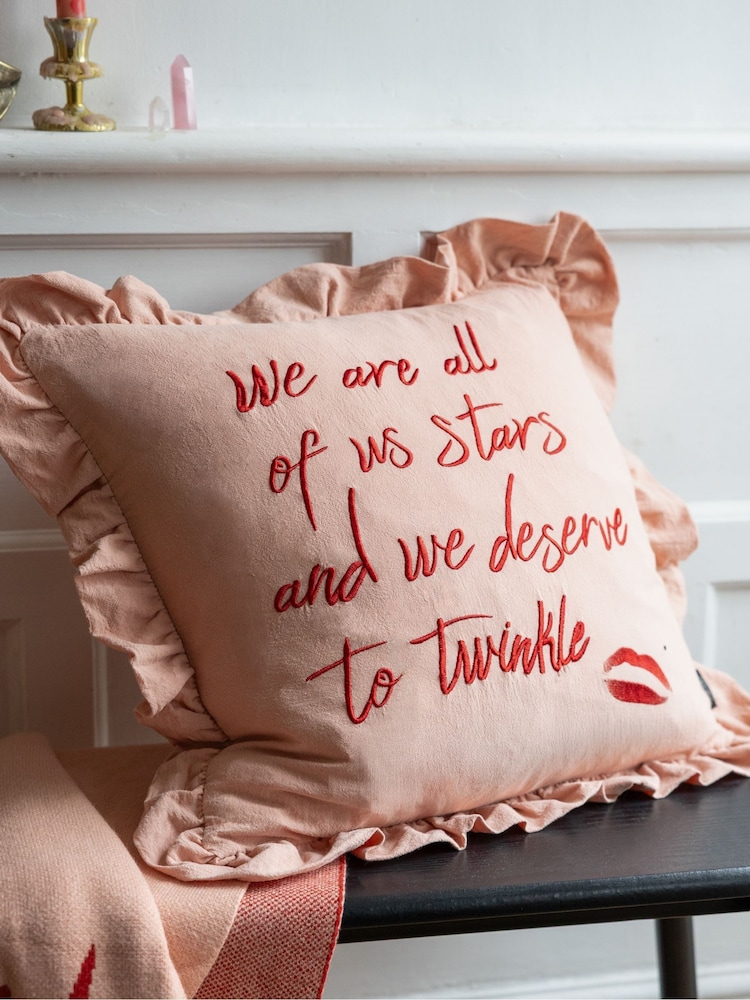 Rockett St George Frill Washed Cotton Cushion - Bild 1 von 5