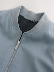 Blue Plain Smart Bomber Jacket - Image 11 of 15