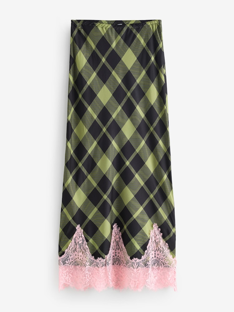 Never Fully Dressed Green Tartan Maeva Skirt - Image 1 of 3 Never Fully Dressed Green Tartan Maeva Skirt - Image 1 of 3