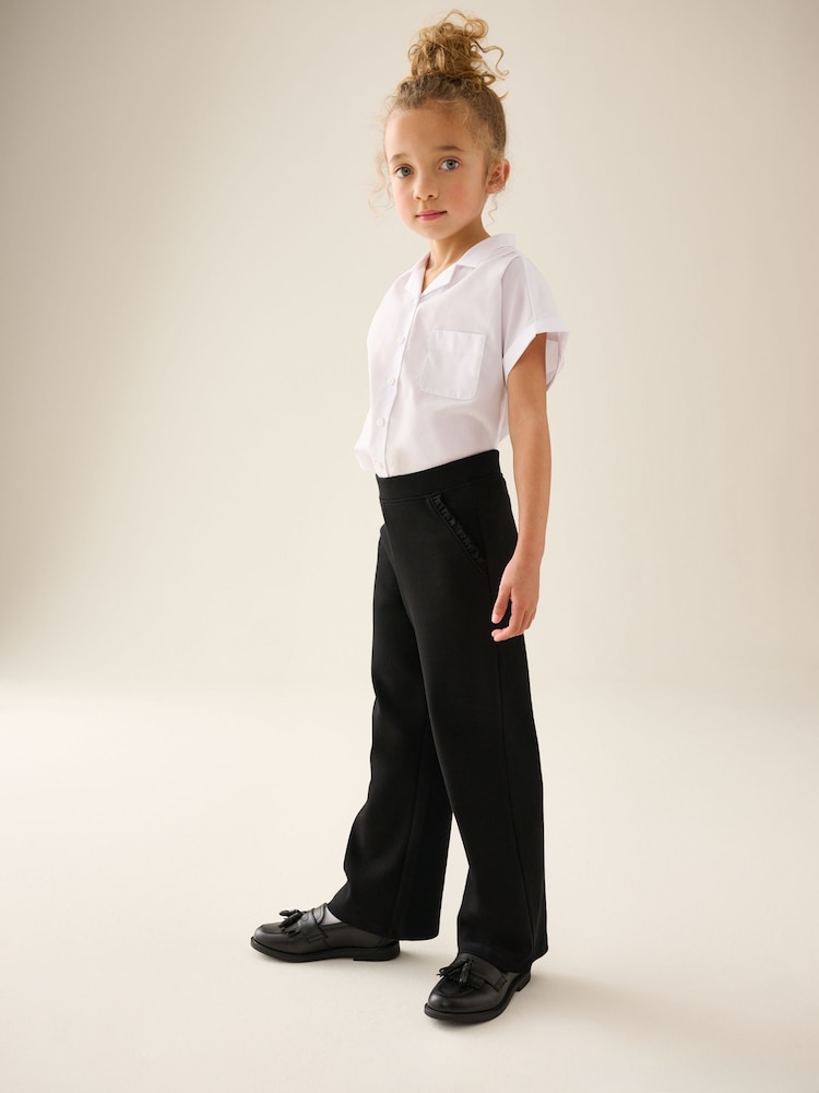 Negro - Pantalones escolares acampanados de alto contenido en algodón sin cierres (3-16 años) - Imagen 5 de 5 Negro - Pantalones escolares acampanados de alto contenido en algodón sin cierres (3-16 años) - Imagen 5 de 5