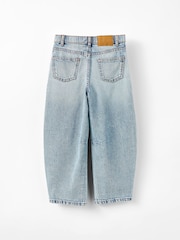 Cotton On Blue Unisex Barrel Leg Denim Jeans - Image 2 of 3