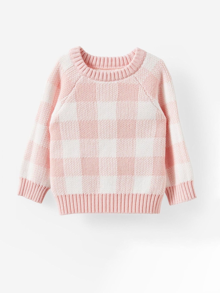 Cotton On Pink Raglan Knit Jumper - Image 1 of 3 Cotton On Pink Raglan Knit Jumper - Image 1 of 3