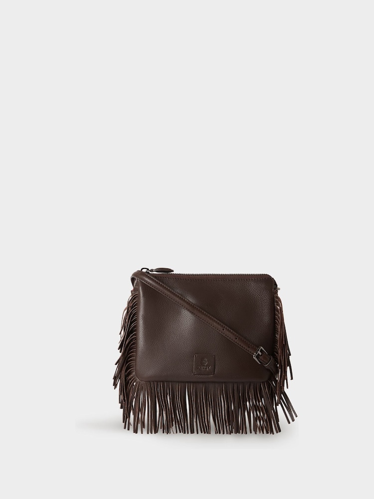Osprey London The Faithful Leather Crossbody Brown Bag - Image 1 of 6