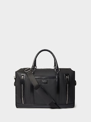 Osprey London The Frontline Waxed Canvas & Leather Weekender Black Bag - Image 1 of 6