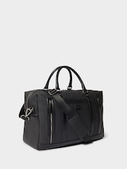 Osprey London The Frontline Waxed Canvas & Leather Weekender Black Bag - Image 2 of 6