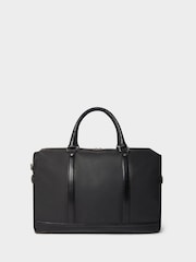 Osprey London The Frontline Waxed Canvas & Leather Weekender Black Bag - Image 3 of 6