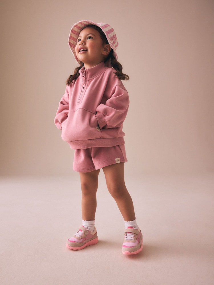 Rose Pink Plain Sweat Shorts (3mths-7yrs) - Image 1 of 5