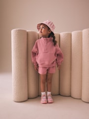 Rose Pink Plain Sweat Shorts (3mths-7yrs) - Image 2 of 5