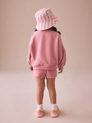 Rose Pink Plain Sweat Shorts (3mths-7yrs) - Image 4 of 5