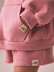 Rose Pink Plain Sweat Shorts (3mths-7yrs) - Image 5 of 5