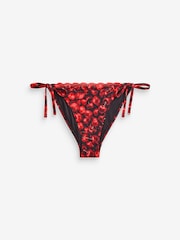 Never Fully Dressed Red/Black Cherry Tie Side Bikini Briefs - Image 4 of 6