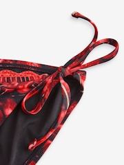 Never Fully Dressed Red/Black Cherry Tie Side Bikini Briefs - Image 6 of 6
