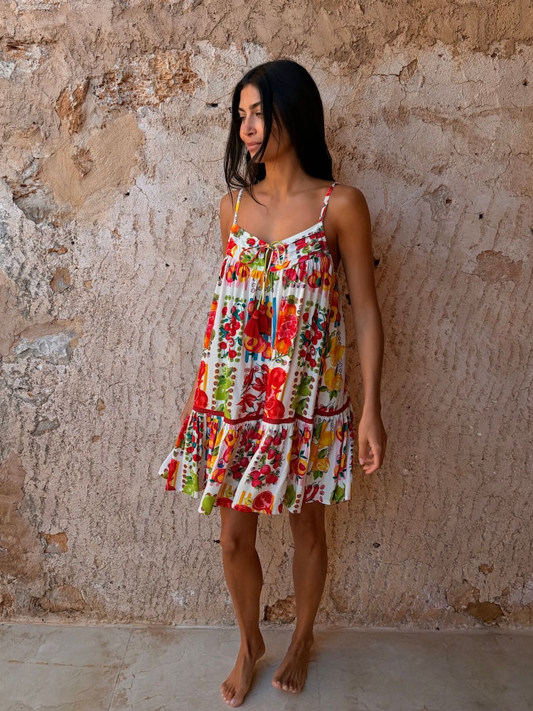 Never Fully Dressed Fruits 100% Viscose Slip Dress - Image 1 of 3