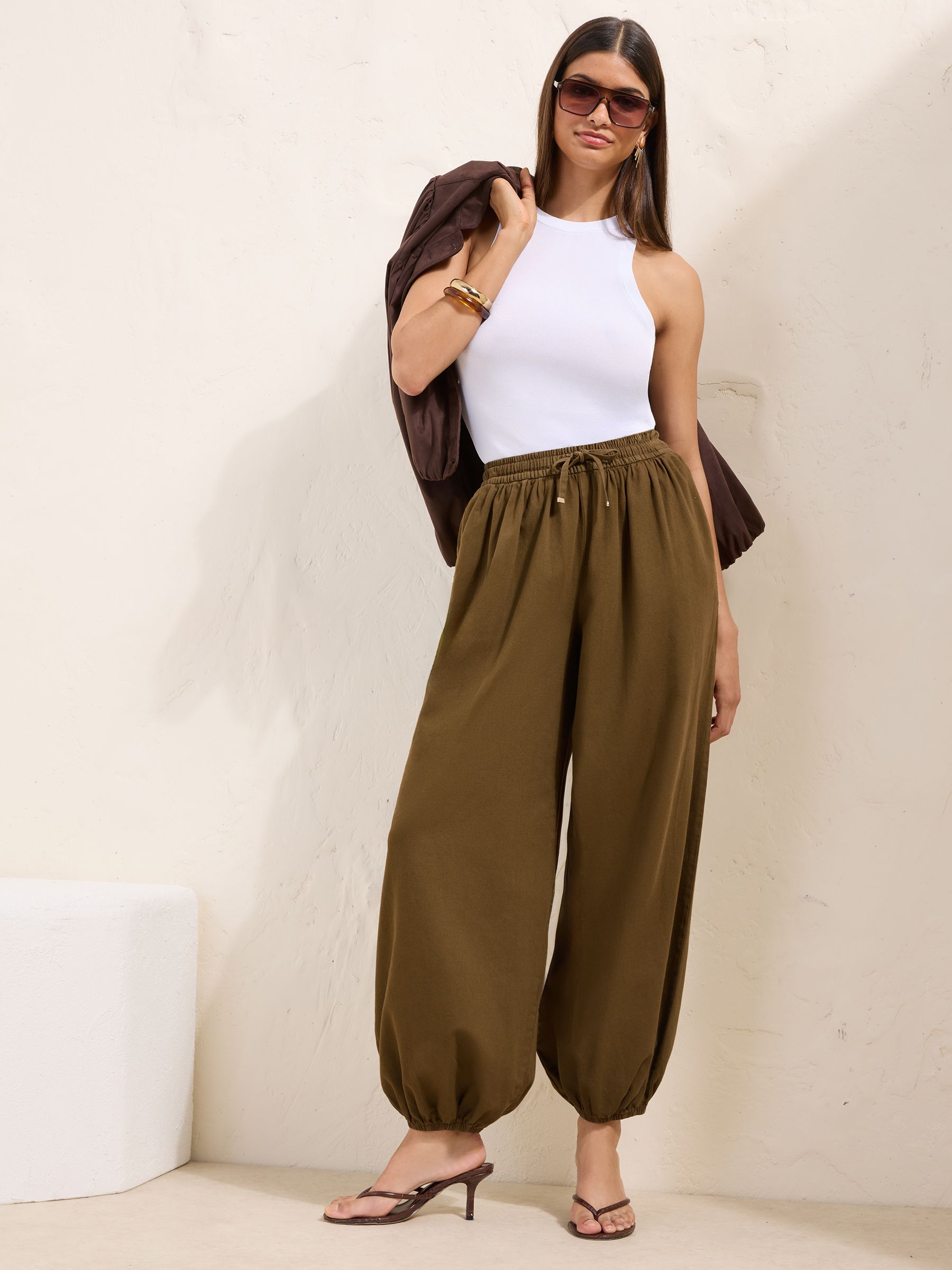 Buy Friends Like These Olive Green Elasticated Waist Relaxed
