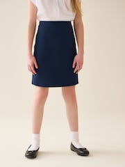 Navy Blue Senior Pull-On Stretch Jersey School Pencil Skirt (9-18yrs) - Image 2 of 4