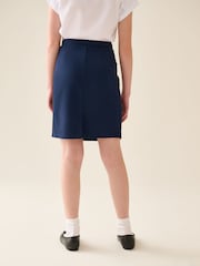 Navy Blue Senior Pull-On Stretch Jersey School Pencil Skirt (9-18yrs) - Image 3 of 4