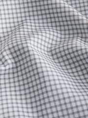 White/Grey Mini Check Regular Fit Cotton Long Sleeve Archive Collection Shirt - Image 7 of 8