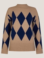 Monsoon Ann Argyle Knit Jumper - Image 2 of 2