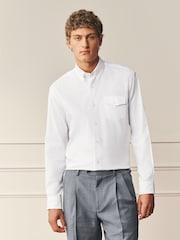 White Regular Fit Cotton Long Sleeve Archive Collection Shirt - Image 1 of 8