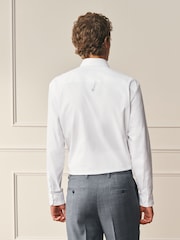 White Regular Fit Cotton Long Sleeve Archive Collection Shirt - Image 3 of 8