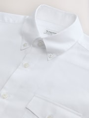 White Regular Fit Cotton Long Sleeve Archive Collection Shirt - Image 7 of 8