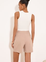 Lipsy Pink Stripe Tailored Shorts - Image 5 of 5