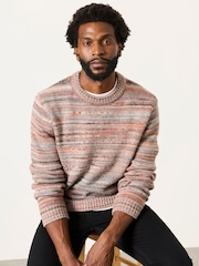 FatFace Natural Ombre Crew Neck Knitted Jumper - Image 1 of 6