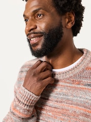 FatFace Natural Ombre Crew Neck Knitted Jumper - Image 5 of 6