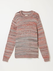 FatFace Natural Ombre Crew Neck Knitted Jumper - Image 6 of 6