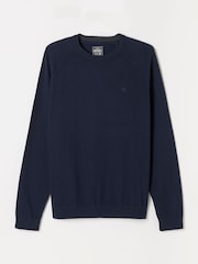 FatFace Rye Navy Crew Neck Knitted Jumper - Image 6 of 6