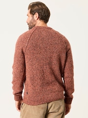 FatFace Deanston Burnt Orange Crew Neck Jumper - Image 2 of 6