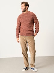 FatFace Deanston Burnt Orange Crew Neck Jumper - Image 4 of 6