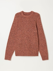 FatFace Deanston Burnt Orange Crew Neck Jumper - Image 6 of 6