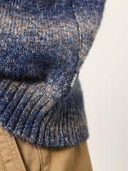 FatFace Blue Deanston Knitted Ombre Crew Neck Jumper - Image 5 of 6