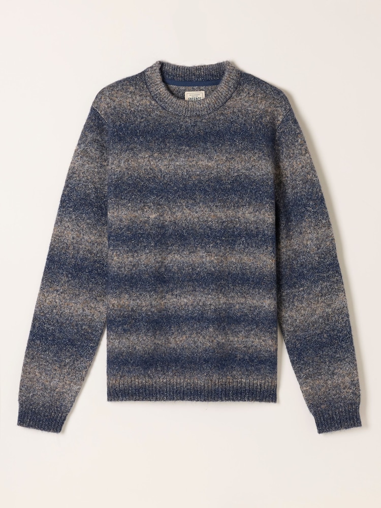 FatFace Blue Deanston Knitted Ombre Crew Neck Jumper - Image 6 of 6 FatFace Blue Deanston Knitted Ombre Crew Neck Jumper - Image 6 of 6