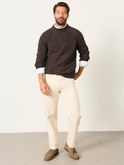 FatFace Penton Chestnut Brown Crew Neck Jumper - Image 3 of 6