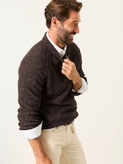 FatFace Penton Chestnut Brown Crew Neck Jumper - Image 4 of 6