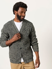FatFace Penton Dark Green Knitted Cardigan - Image 1 of 5