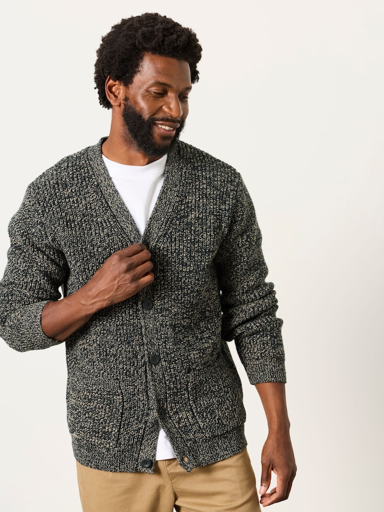 FatFace Penton Dark Green Knitted Cardigan - Image 1 of 5 FatFace Penton Dark Green Knitted Cardigan - Image 1 of 5