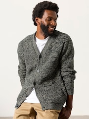 FatFace Penton Dark Green Knitted Cardigan - Image 4 of 5